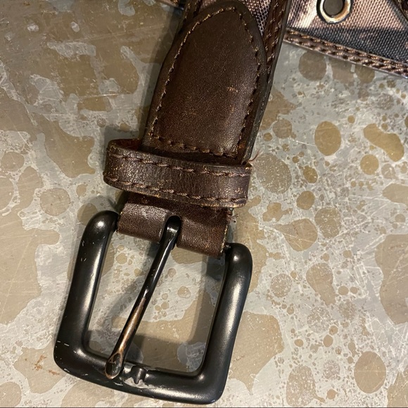 Camo Genuine Leather Belt Brown Size 42 Camouflage Brown Leaves Belt - Picture 3 of 8